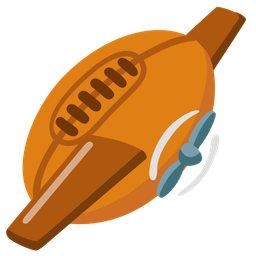 rugby football and airplane