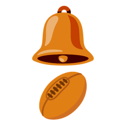 rugby football and bell