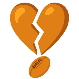 rugby football and broken heart
