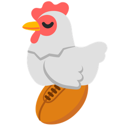 rugby football and chicken