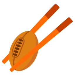 rugby football and chopsticks