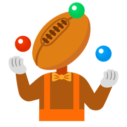 Rugby football and Clown face