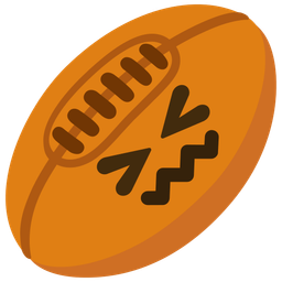 rugby football and confounded face