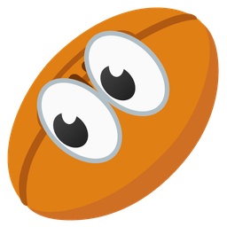 rugby football and eyes