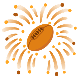 rugby football and fireworks