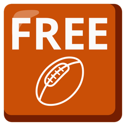 rugby football and FREE button