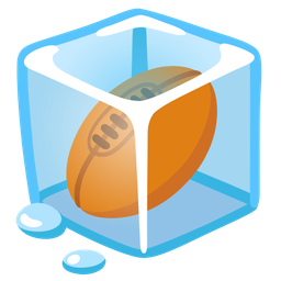 rugby football and ice