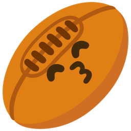 Rugby football and Kissing face with smiling eyes