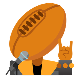 rugby football and microphone