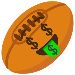 Rugby football and Money-mouth face