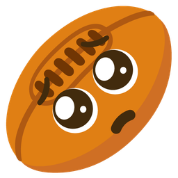 Rugby football and Pleading face