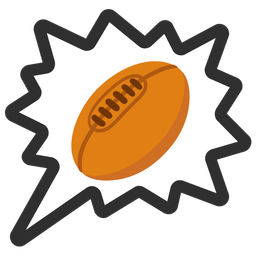 rugby football and right anger bubble