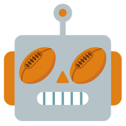 rugby football and robot