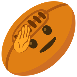 rugby football and saluting face