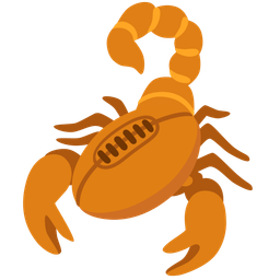 rugby football and scorpion
