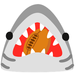 rugby football and shark