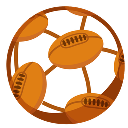 rugby football and soccer ball