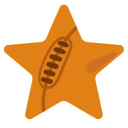 rugby football and star