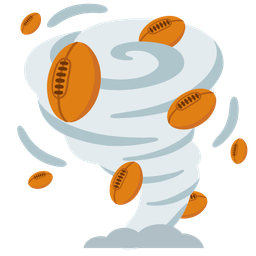 rugby football and tornado