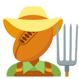 rugby football and tractor