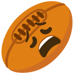 rugby football and weary face