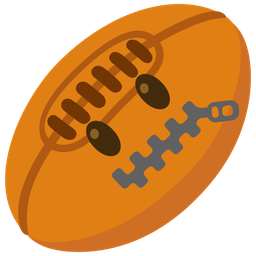 Rugby football and Zipper-mouth face