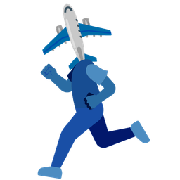 running shoe and airplane