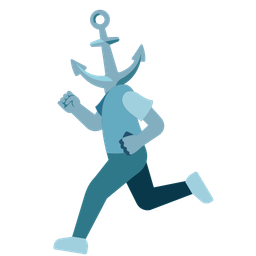 running shoe and anchor