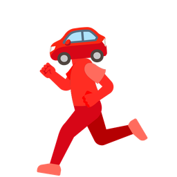 running shoe and automobile