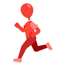 running shoe and balloon