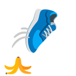 running shoe and banana