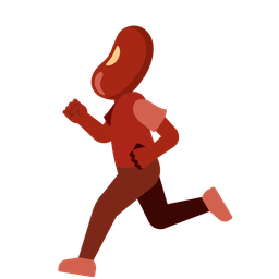 running shoe and beans