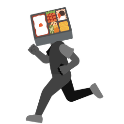 running shoe and bento box