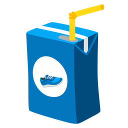 running shoe and beverage box