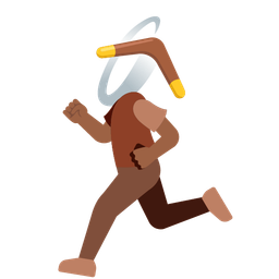 running shoe and boomerang