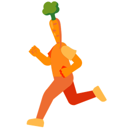 running shoe and carrot