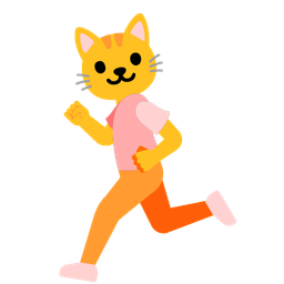 running shoe and cat face