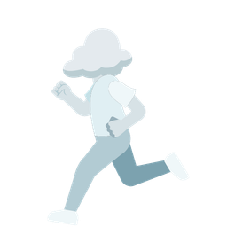 running shoe and cloud