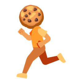 running shoe and cookie
