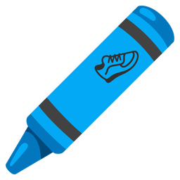 running shoe and crayon