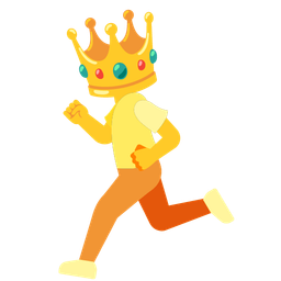 running shoe and crown