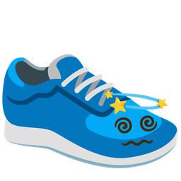 running shoe and dizzy