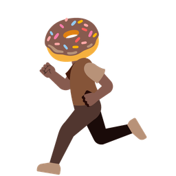 running shoe and doughnut