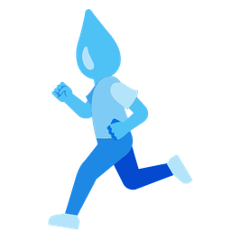 running shoe and droplet