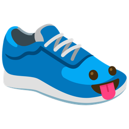Running shoe and Face with tongue