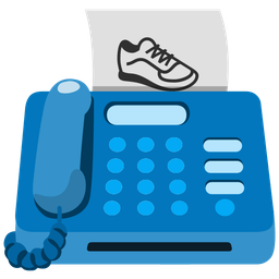 running shoe and fax machine