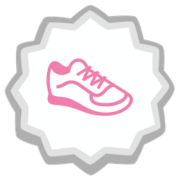 running shoe and fish cake with swirl