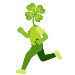 running shoe and four leaf clover