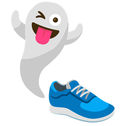 running shoe and ghost