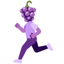 running shoe and grapes